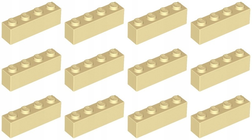 

Lego 3010 Klocek 1x4 piaskowy Nowy (20g) 12 szt.