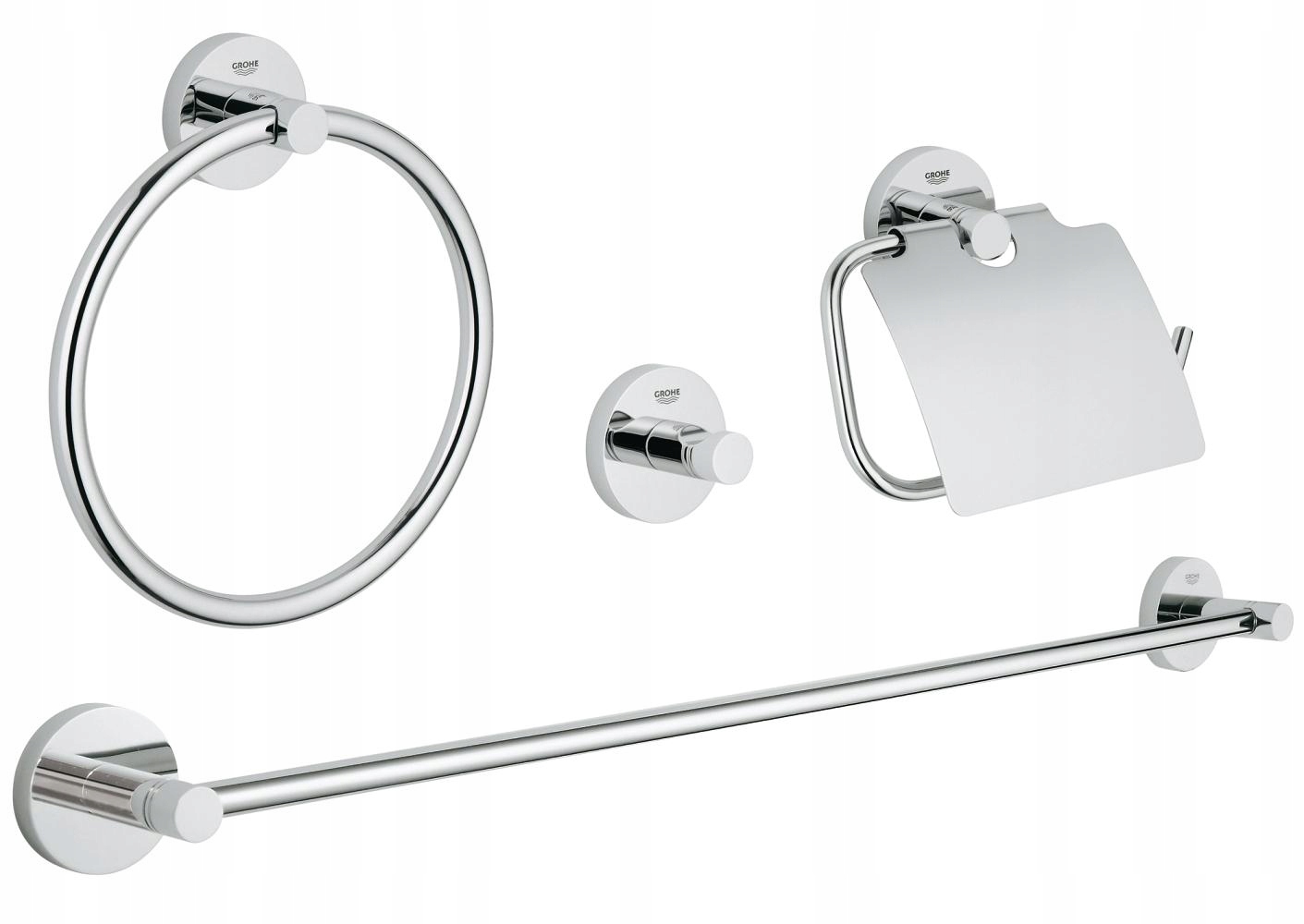 Sada koupelnových doplňků 4v1 Grohe Essentials s odolnou povrchovou úpravou 40776001