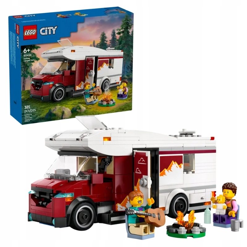 Lego City Sada Kostek Prázdninový Karavan, Vozidlo Plné Dobrodružství, 385 Dílků.