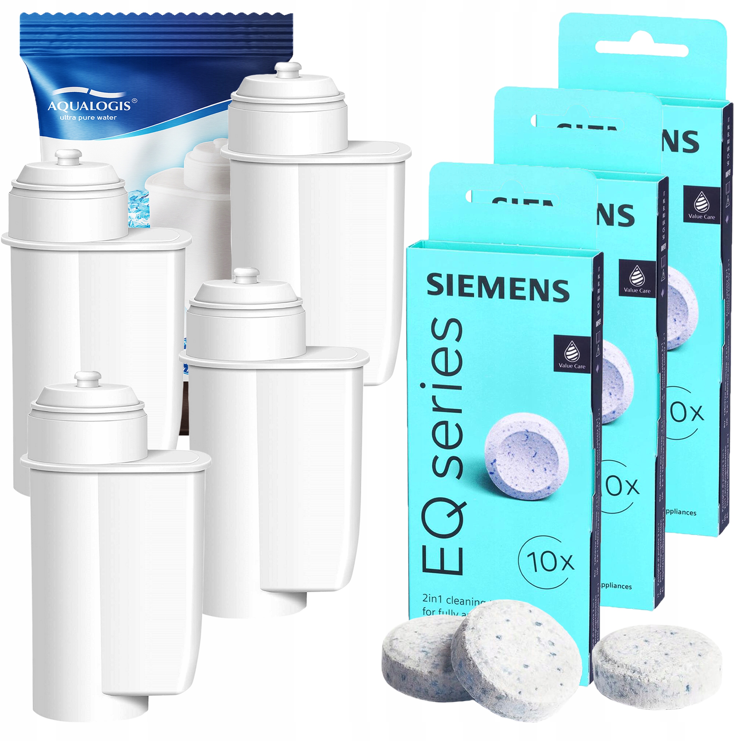 4xFilter Al-inte pre kávovar Siemens Bosch Čistiace tablety Siemens 30ks