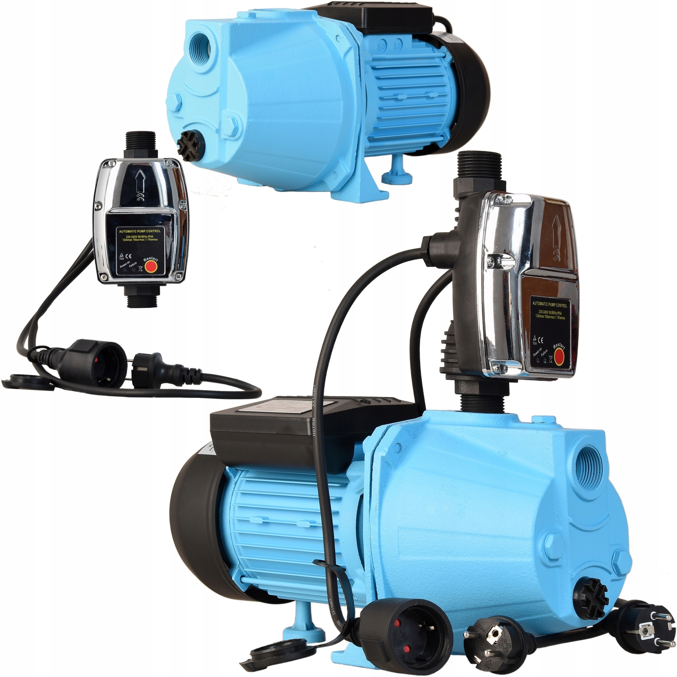 Hydroforová Pumpa JET100 3600L/H 1100W +automatické Ovládanie Prevádzky Čerpadla CSK5