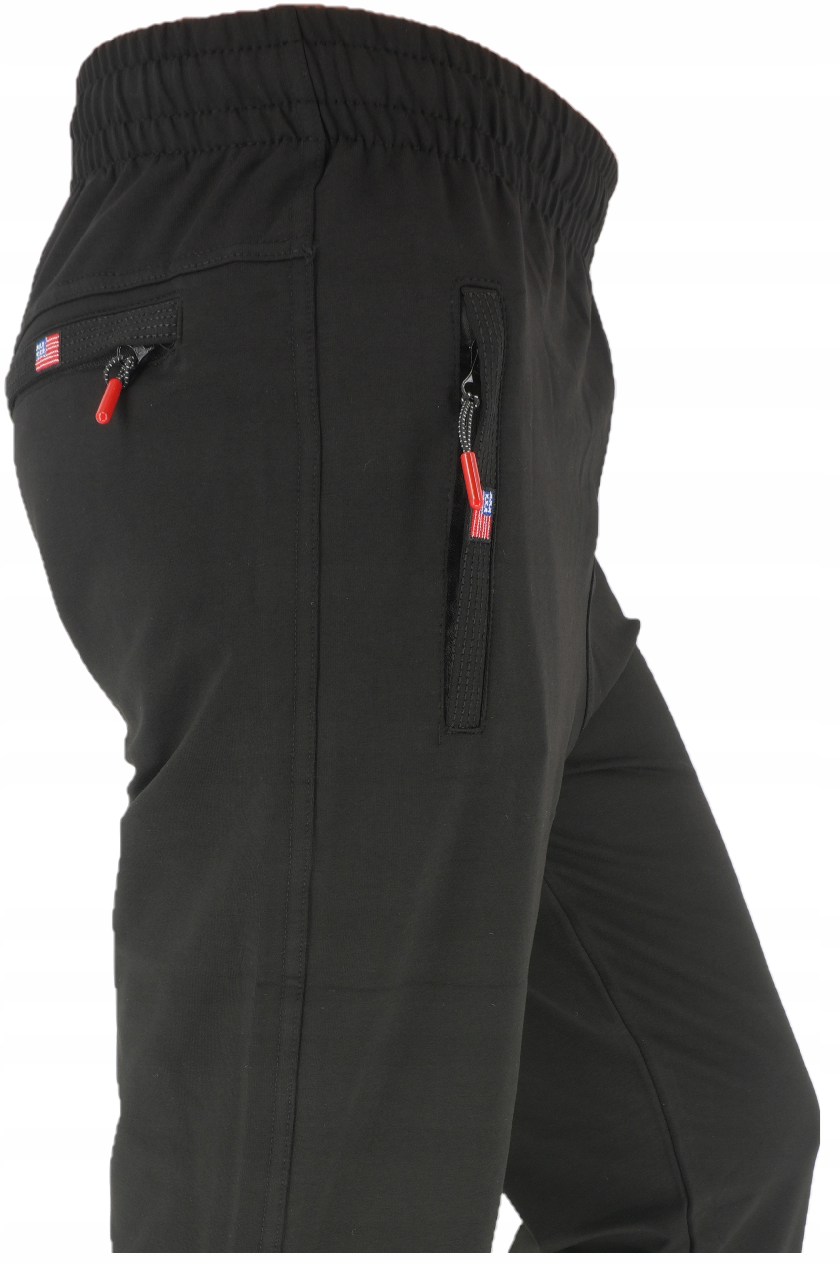 Spodnie Dresowe Męskie Prosta Nogawka A431 Czarne r. XXL