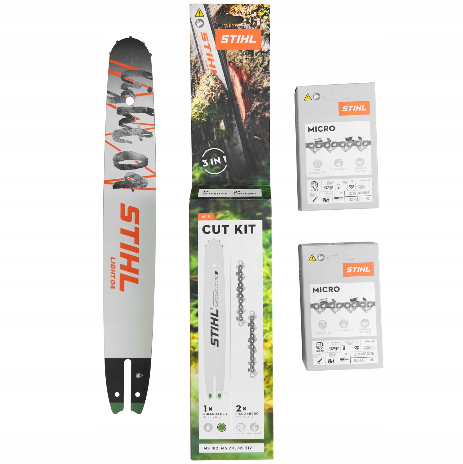 Zestaw Stihl Cut Kit 5 Prowadnica I Łańcuchy 40cm 3/8''P 1,3mm