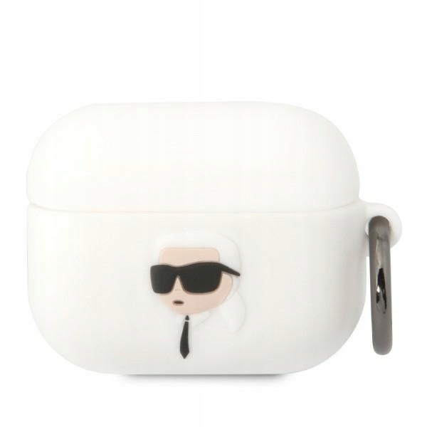 Etui na AirPods Pro Karl Lagerfeld Klaprunikh z 3D Karl Head w kolorze biał