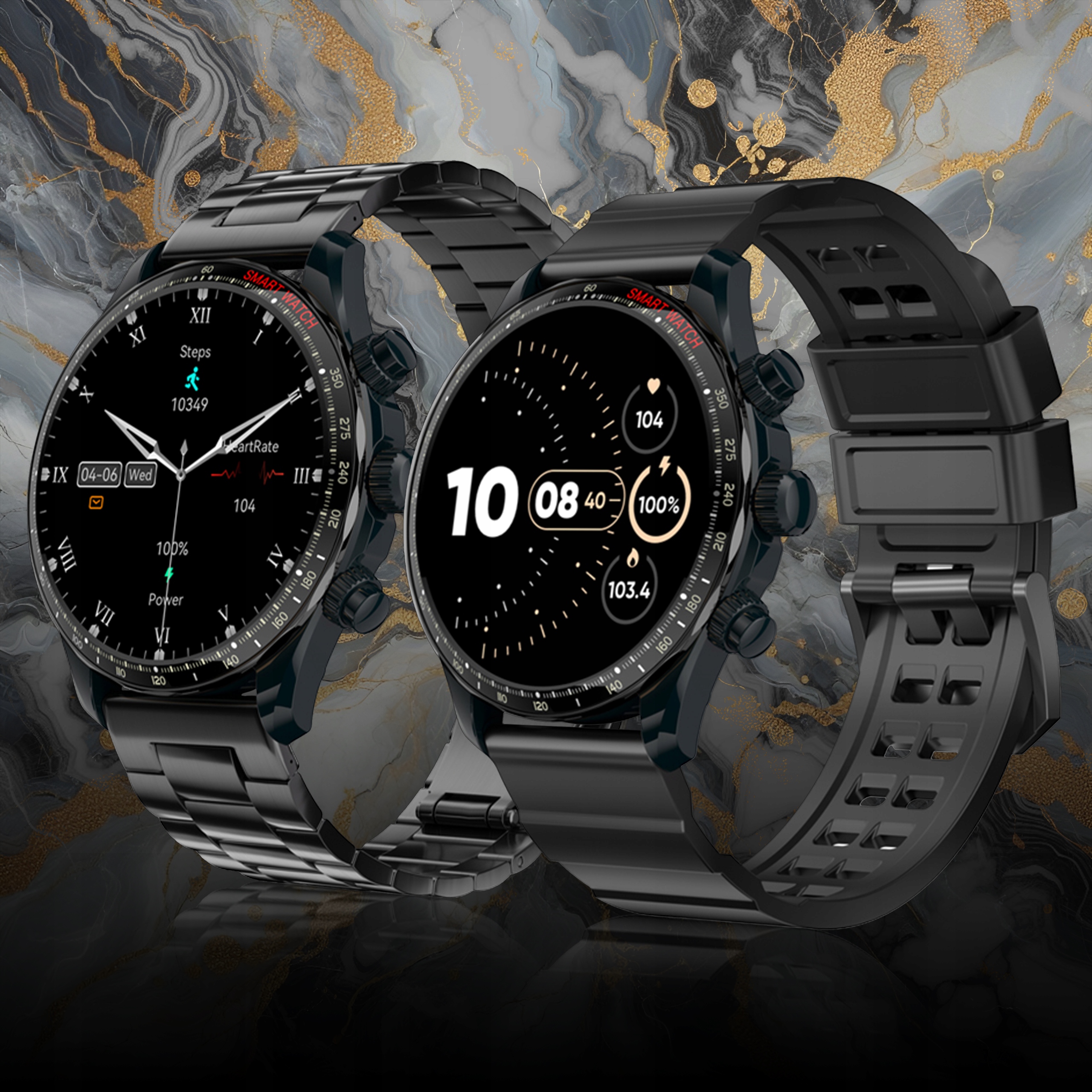 SMARTWATCH ZEGAREK MENU MĘSKI ROZMOWY SPORT POLSKIE PULS WATCH AMOLED Model inny