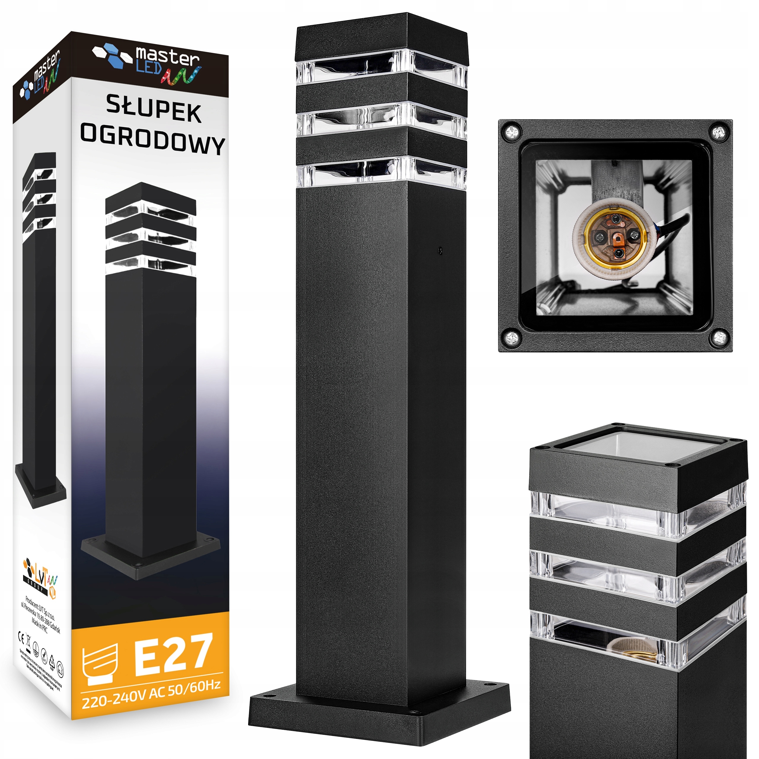 4x Led stojící zahradní lampa 50 cm, venkovní, E27, Led