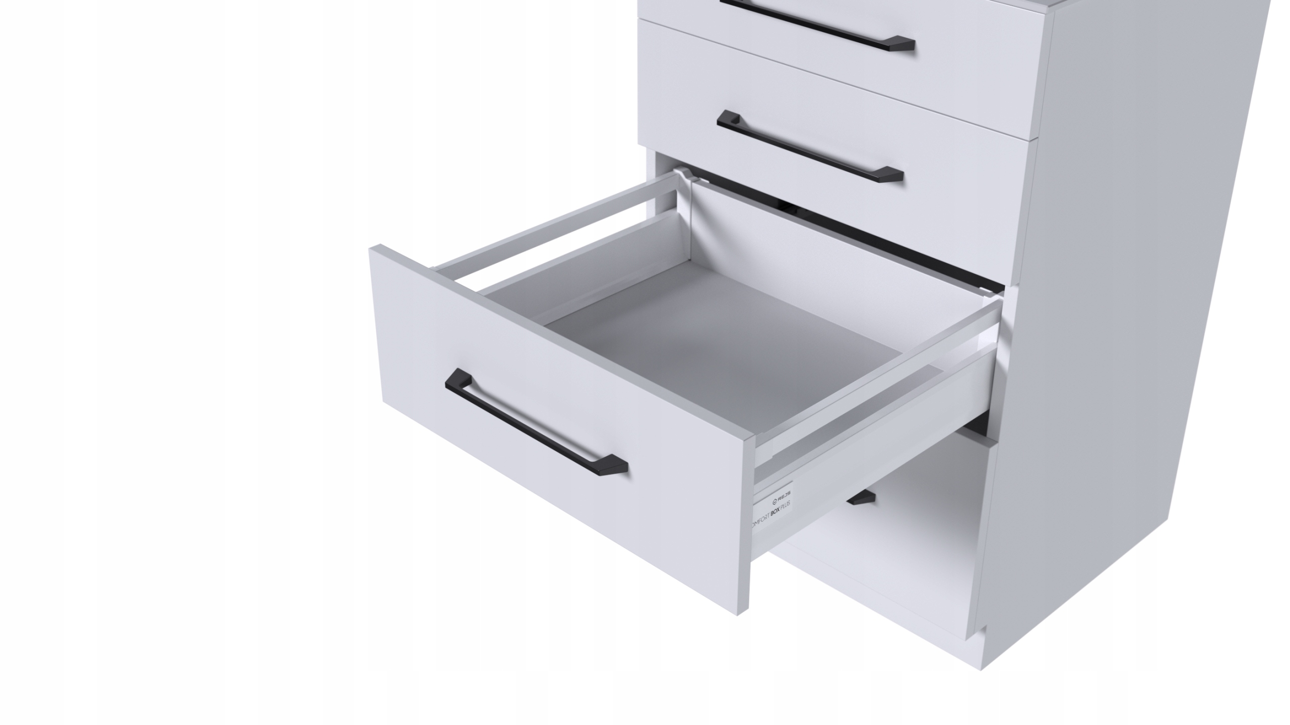 Šuplík Rejs Comfort Box Plus H135 Střední L550 Bílá S Tlumením Dovírání Výsuv