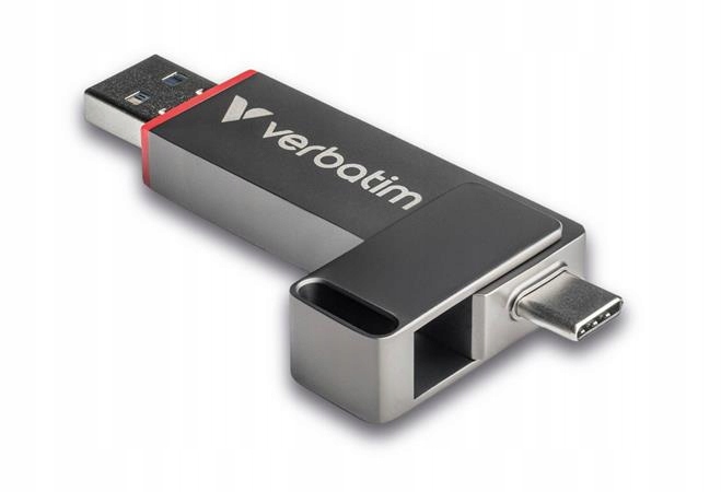 Pendrive Verbatim 256 GB USB 3.0 USB-C i USB-A metalowy srebrny