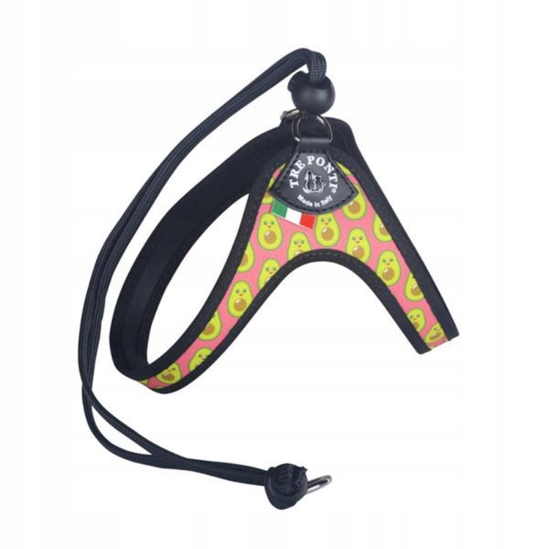 Levně Postroj pro kočky Tre Ponti Avokádo nastavitelný 30-40 cm