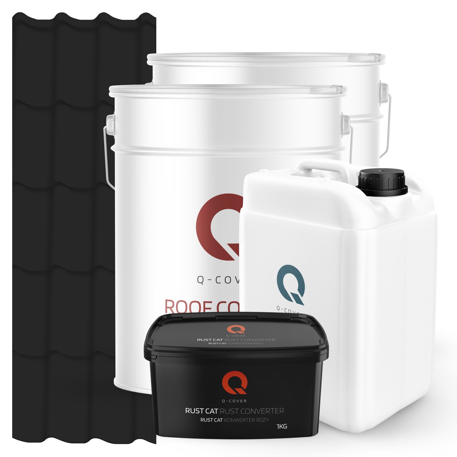 Farba Na Kovovú Strechu Sada Čierna Ral 9005 74m2 Lesk