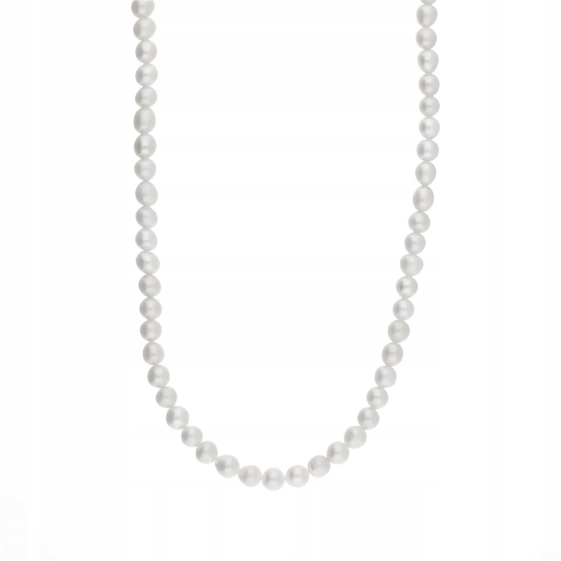 Stříbrný náhrdelník 925 s přírodními perlami 4 mm rhodiovaný, elegantní, 45 cm