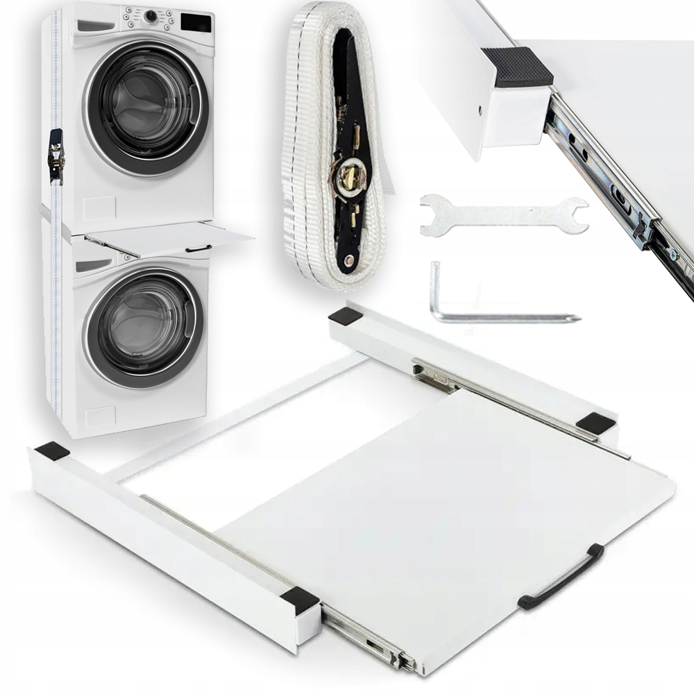 Uniwersalny Łącznik Z Wysuwaną Półką 150KG Obciążenia Pralka Suszarka