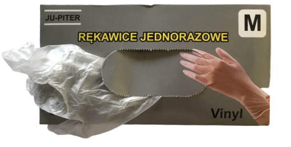 

Rękawice Winylowe Bezpudrowe Rękawiczki 100SZT M