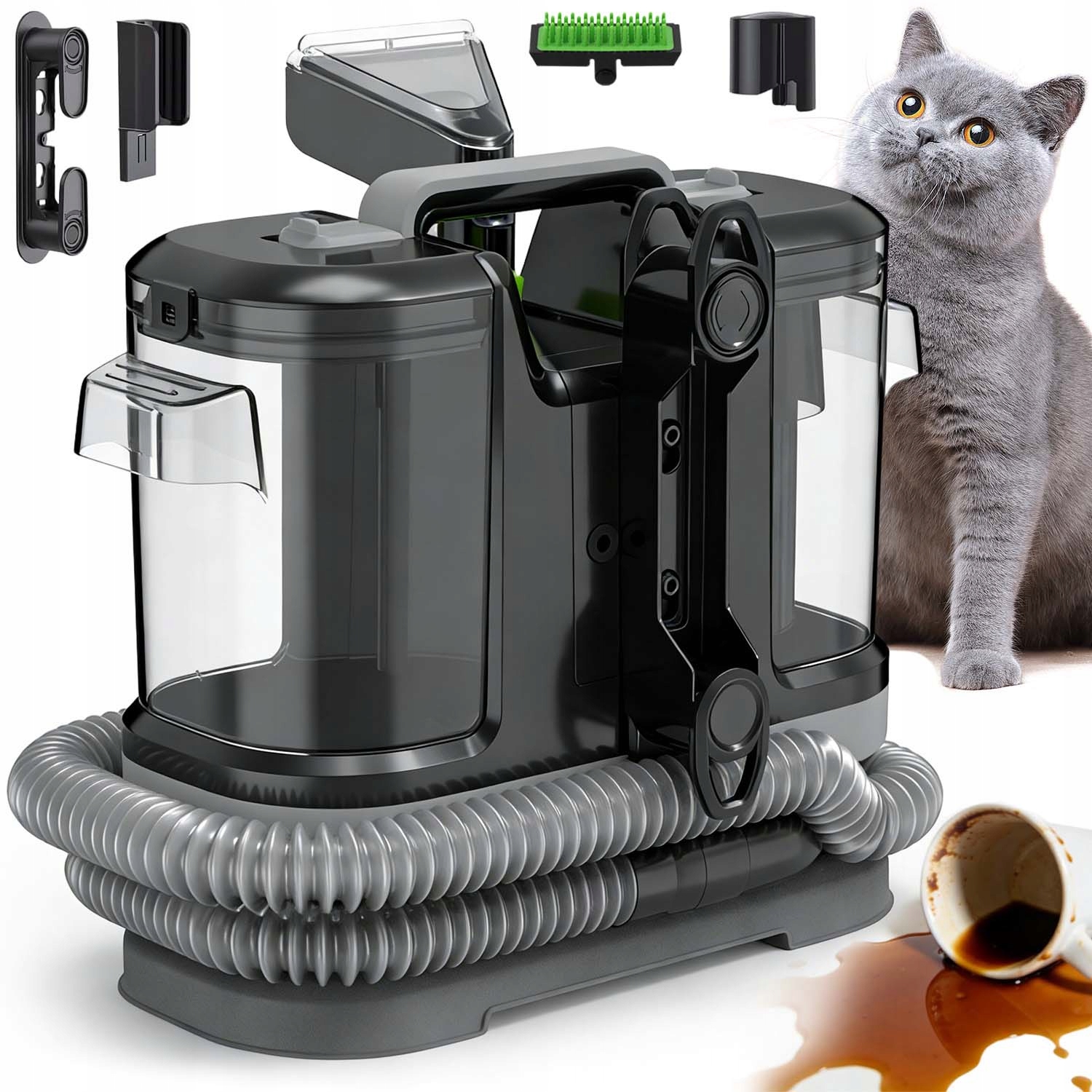 Čisticí Stroj Na Koberce A Nábytek 1800 ML 800 ML 450W 3 Trysky Sada