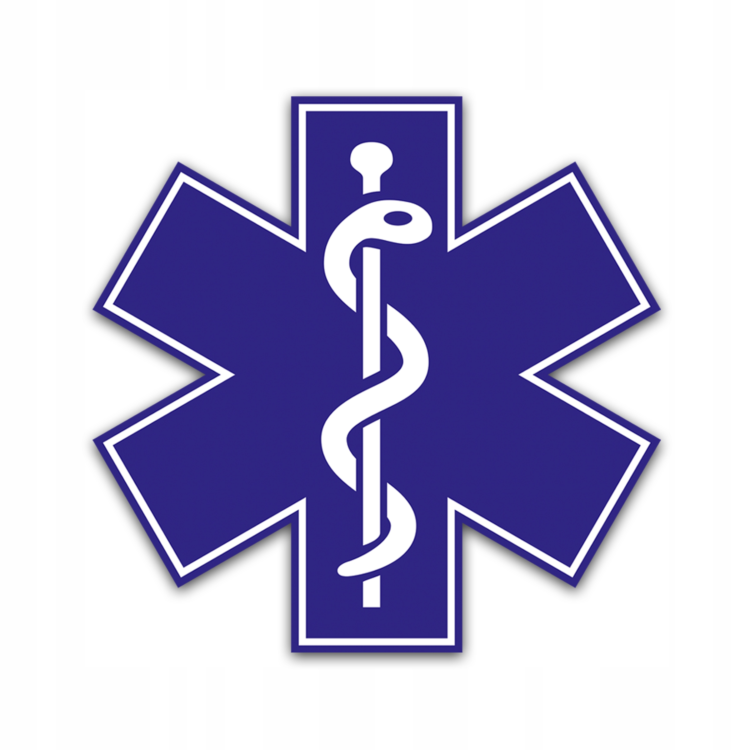 

Eskulap Krzyż Odblaskowa Naklejka 10cm Ratownictwo