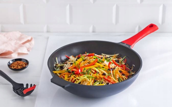 Patelnia Wok Zwieger Obsidian 32 cm Nieprzywierająca powłoka Rączka Soft Typ powłoki non-stick (nieprzywierająca)