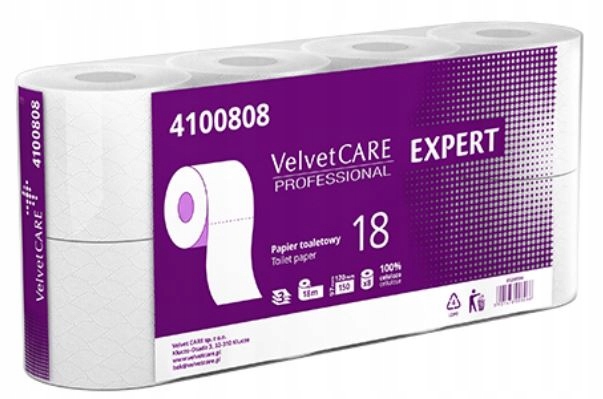 

Papier toaletowy Velvet care Expert 8rolek x 18m