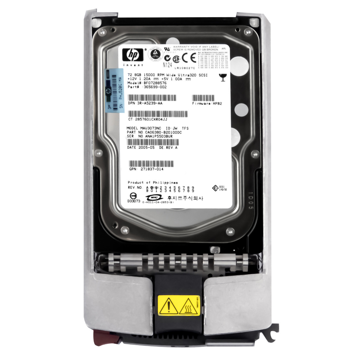 Hp 365699-002 73GB 15K 8MB Scsi U320 3,5" BF07288576