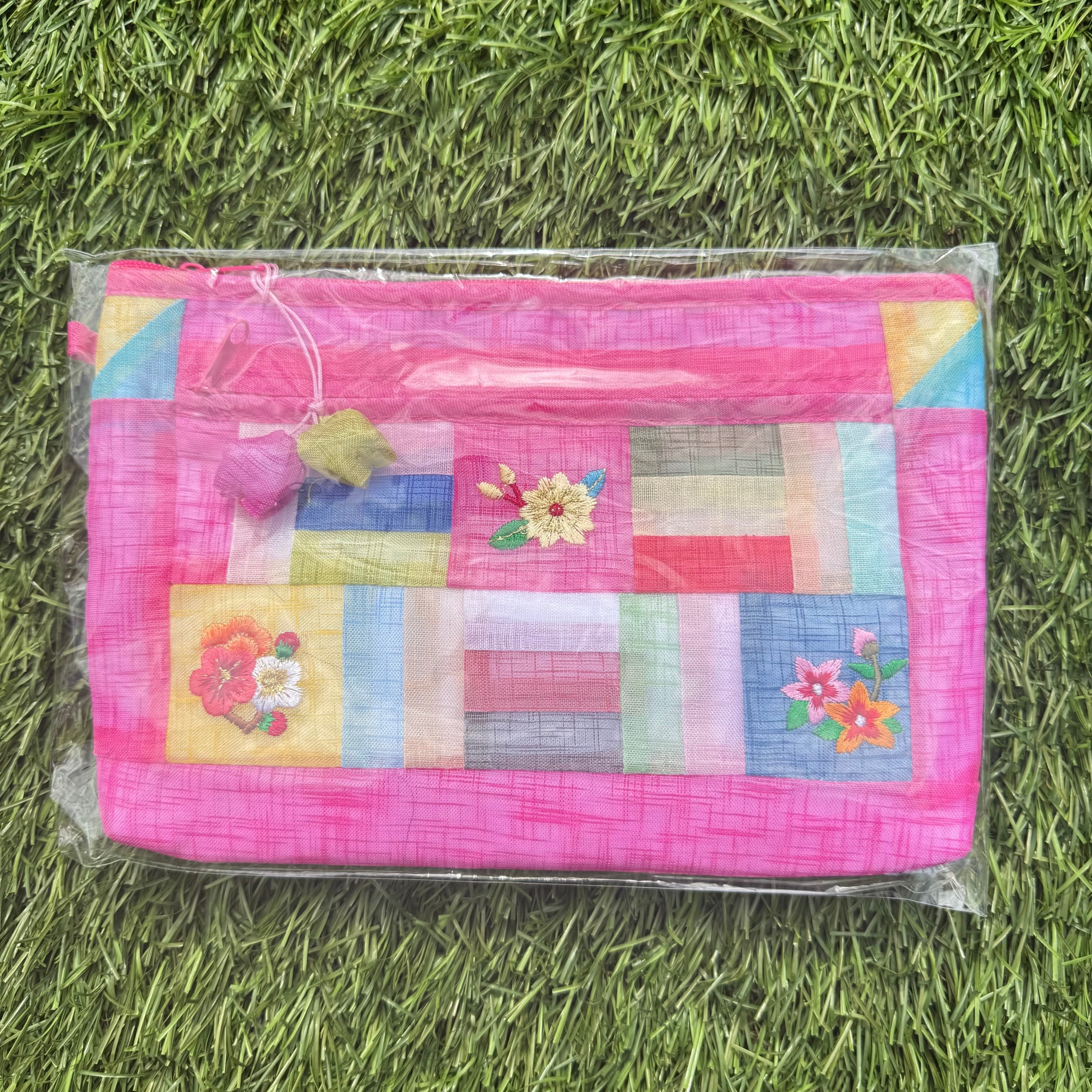 Tradiční korejská kosmetická taška z ramene (Mosi) Handmade růžová