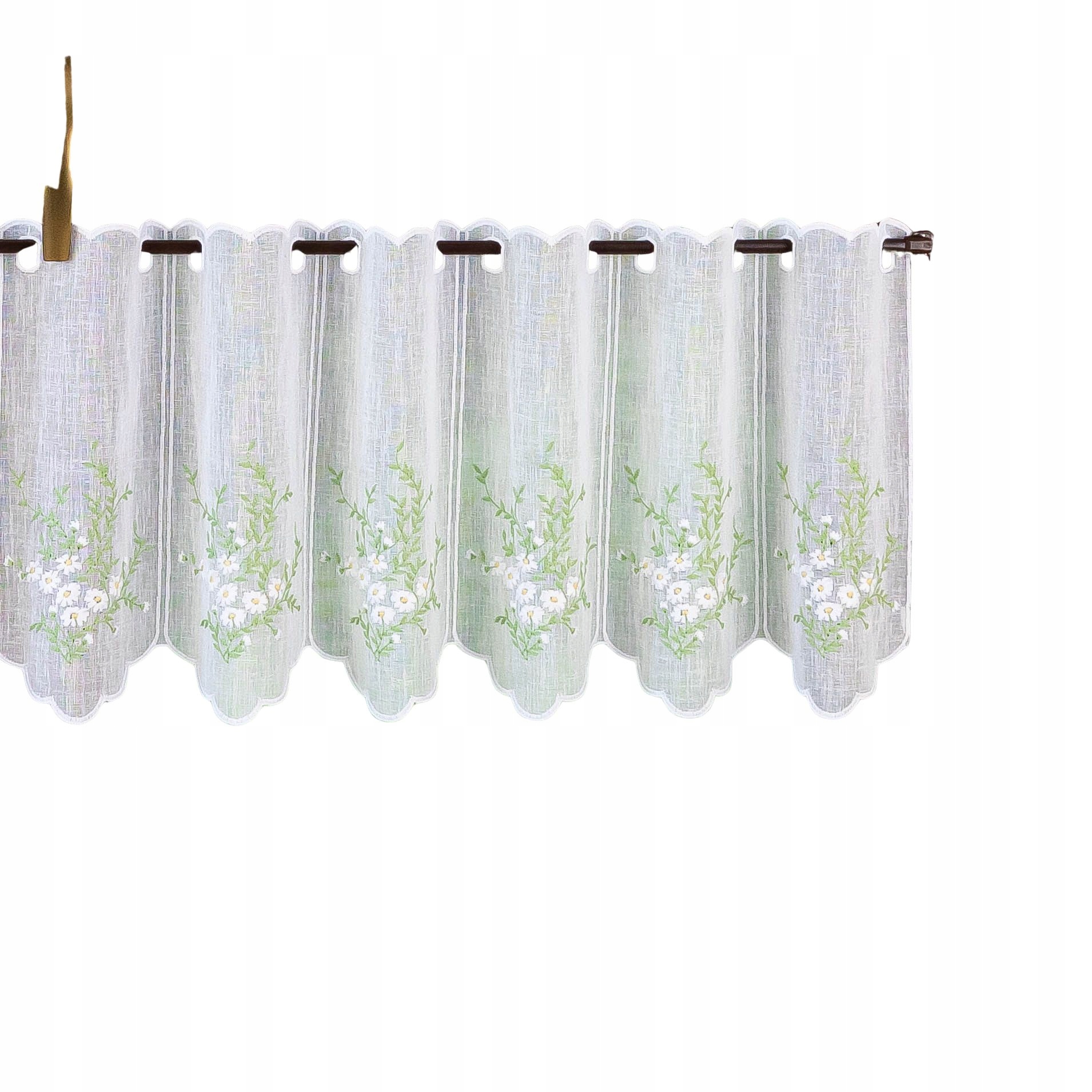 Vitrážová Záclona s ornamentálním vzorem – elegance – 255 x 35 cm