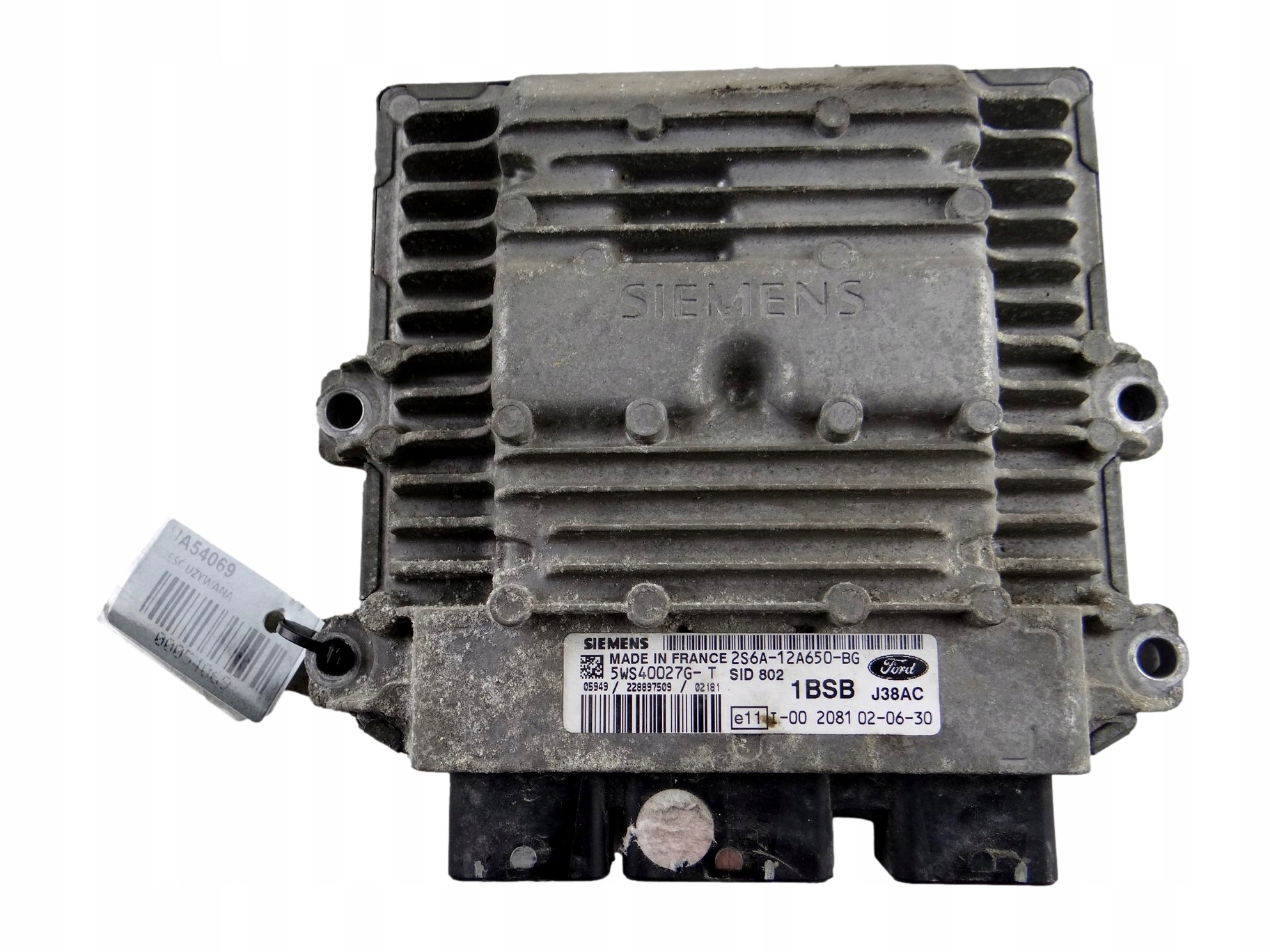 control unit of the engine FORD FIESTA 2S6A-12A650-BG