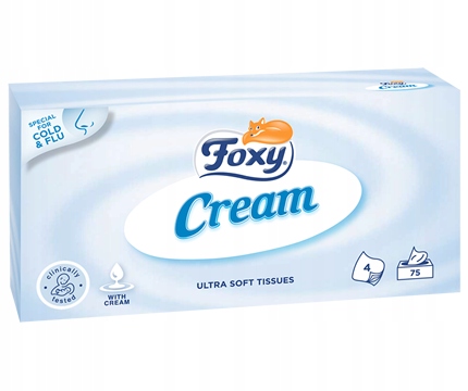 

Chusteczki higieniczne Foxy cream 76szt