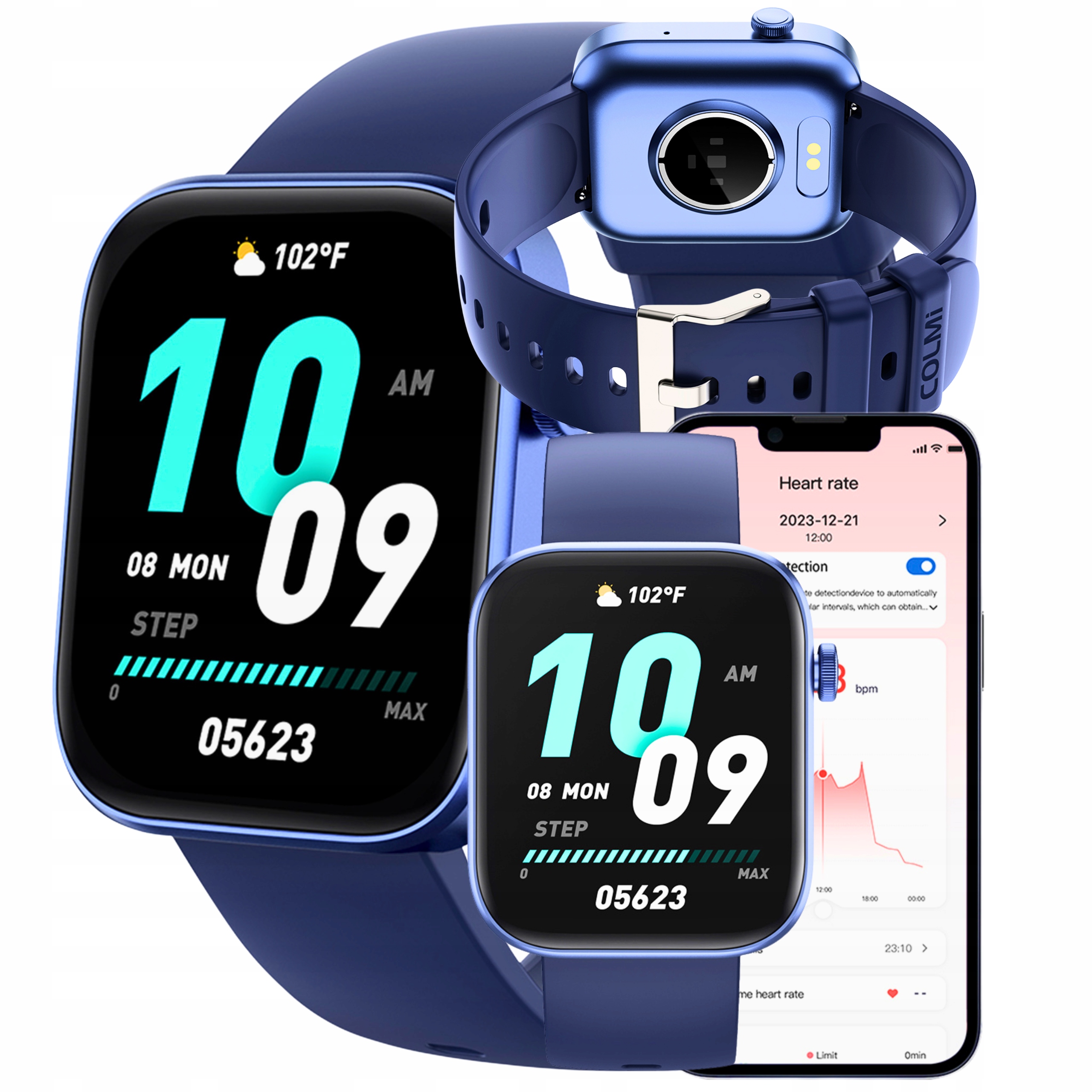 Smartwatch Colmi P71 Smart Zegarek Polskie Menu Rozmowy Niebieski