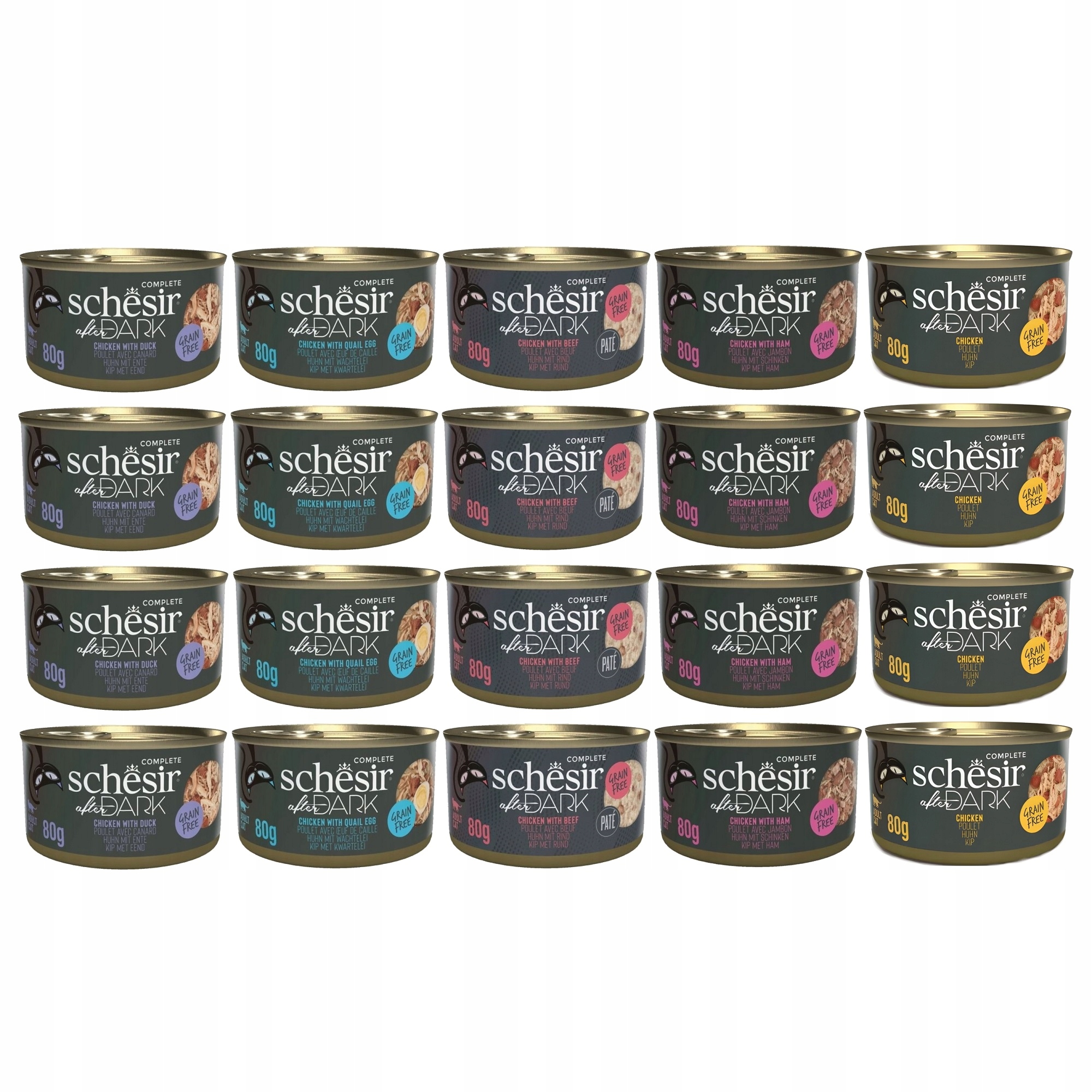 Schesir After Dark Mokra Karma W Puszce Dla Kota MIX Smaków 20x80g