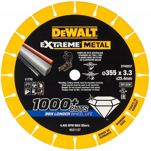 Tarcza Diamentowa Extreme Metal 355*25,4*3,3MM