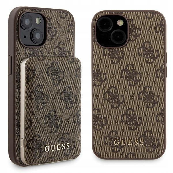 Sada Guess GUBPM5P15S4GEMGW Apple iPhone 15 hardcase Powerbanka 5000 mAh