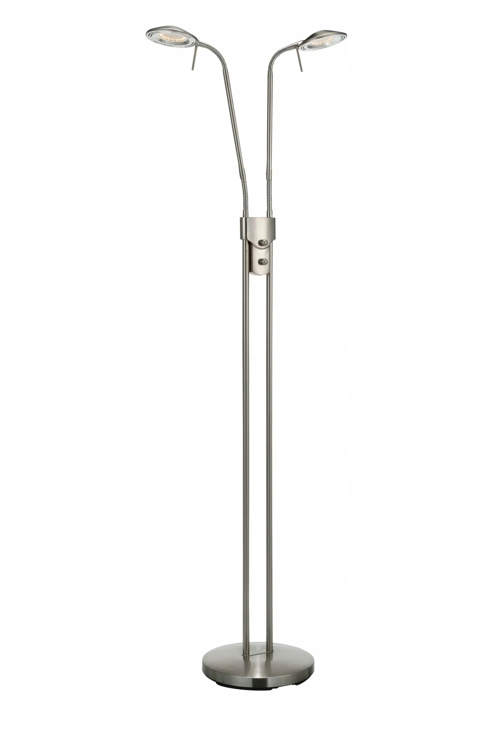 Markslöjd Hudson Led stojacia lampa oceľ 2 ramená