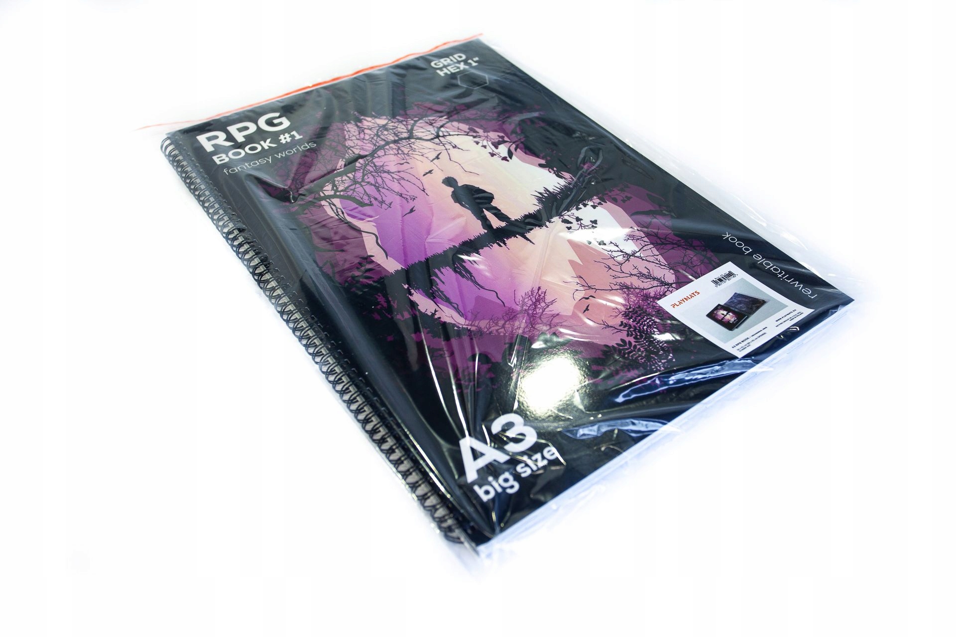 ZMYWALNA KSIĘGA RPG A3 SIATKA HEX + MARKER Rodzaj mapy