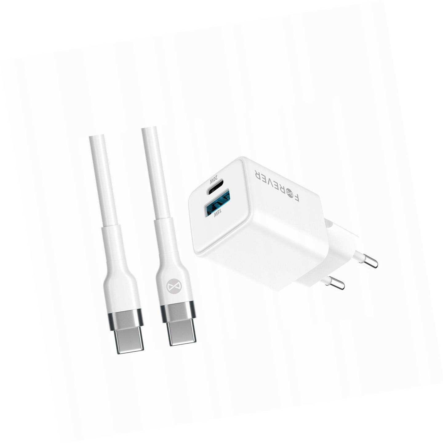 Szybka ładowarka GaN 20W 2 wejścia Usb i Usb-c z kablem do Nokia E66