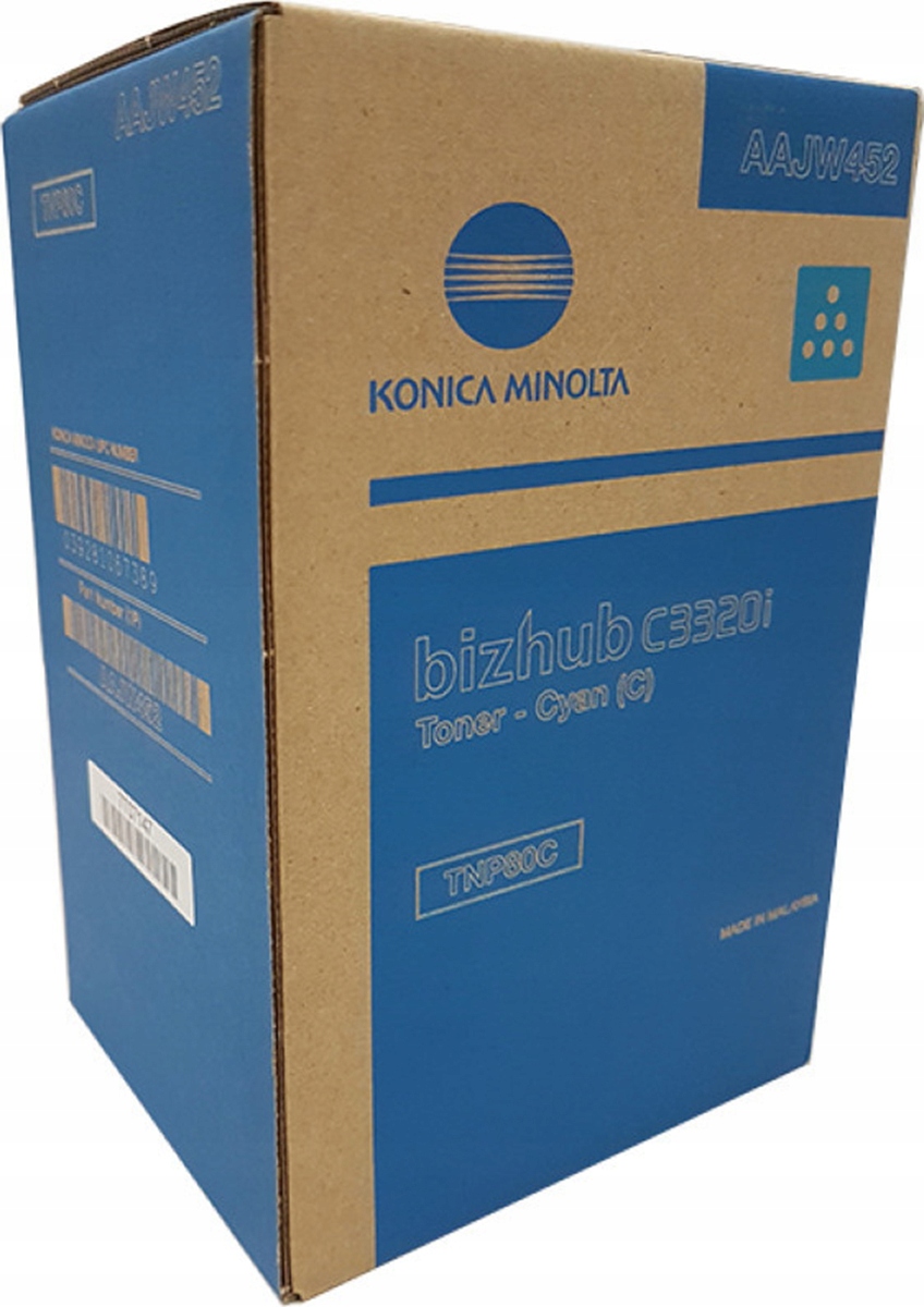 Originálny toner Konica minolta TNP80C C3320i AAJW452 modrý (cyan)
