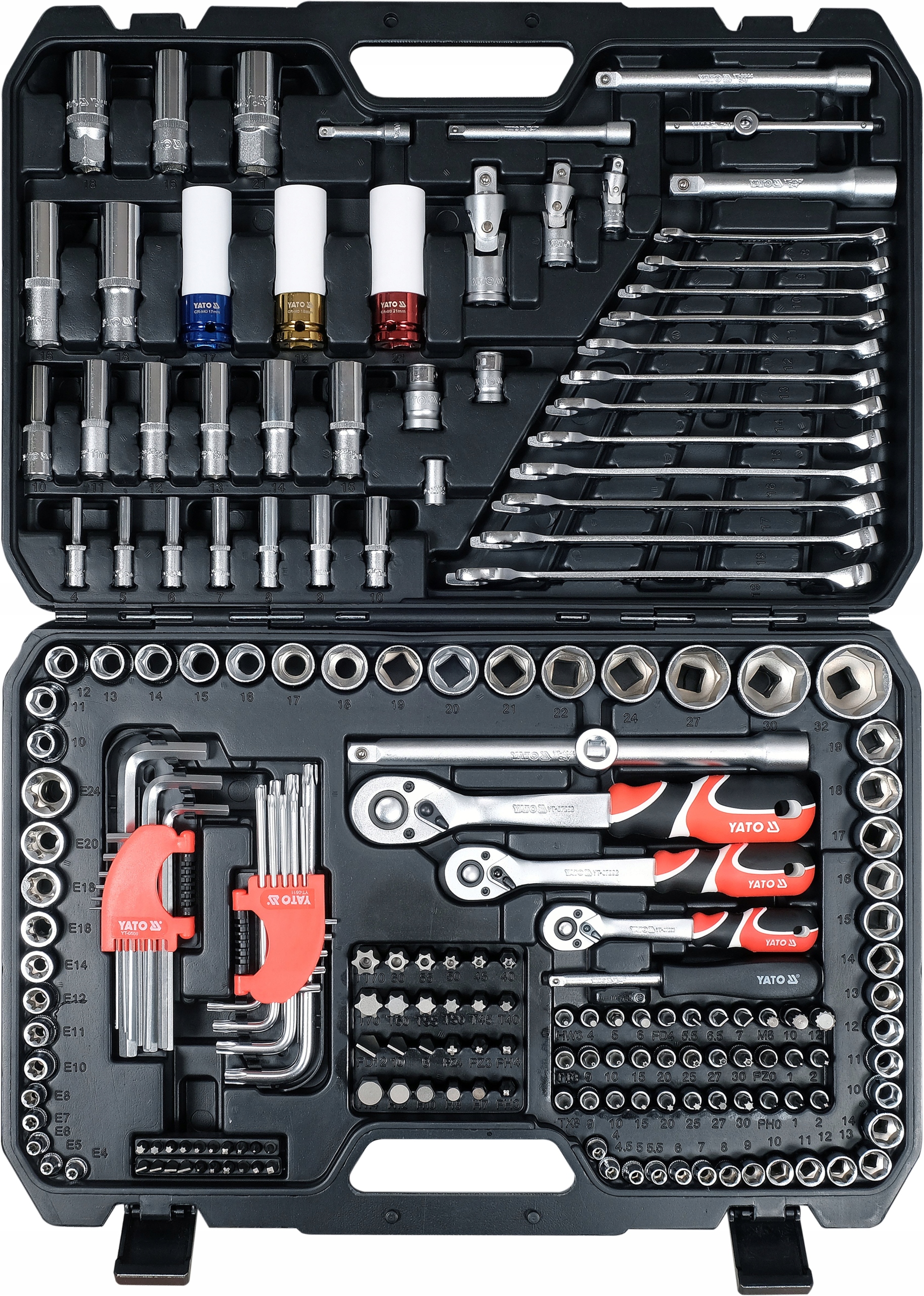 Yato sada kľúčov 198ks 1/2"/3/8"/1/4" YT-38850