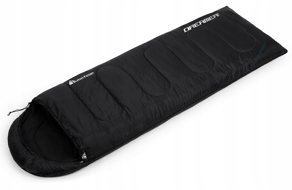 Meteor Śpiwór Turystyczny Kołdra Z Kapturem Dreamer Pro Czarny R