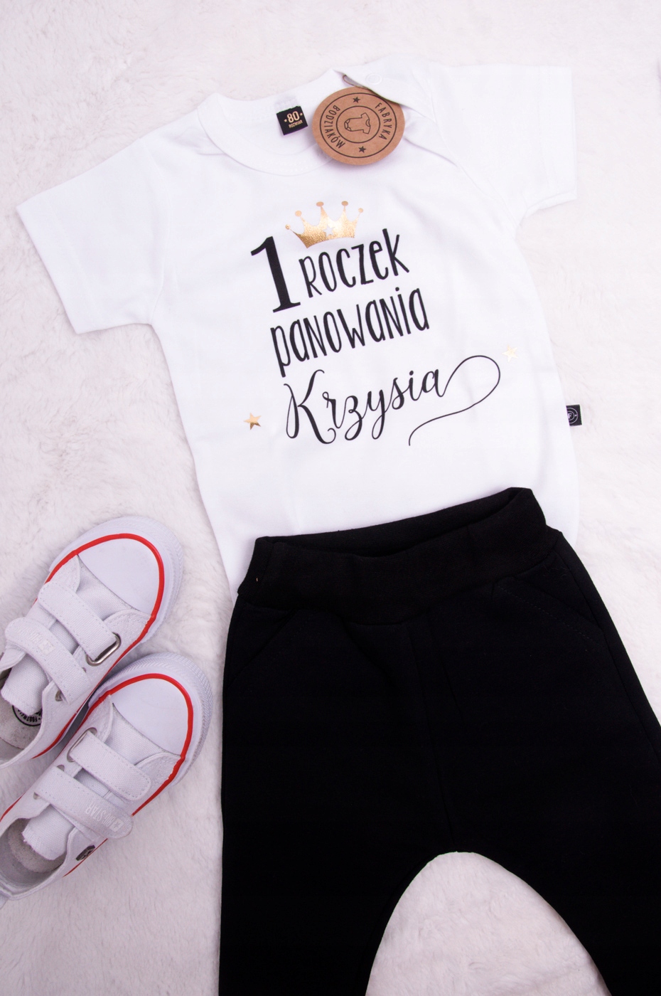 Body na ROCZEK dla chłopca z imieniem rozm. 80 Kod producenta R47D panowanie