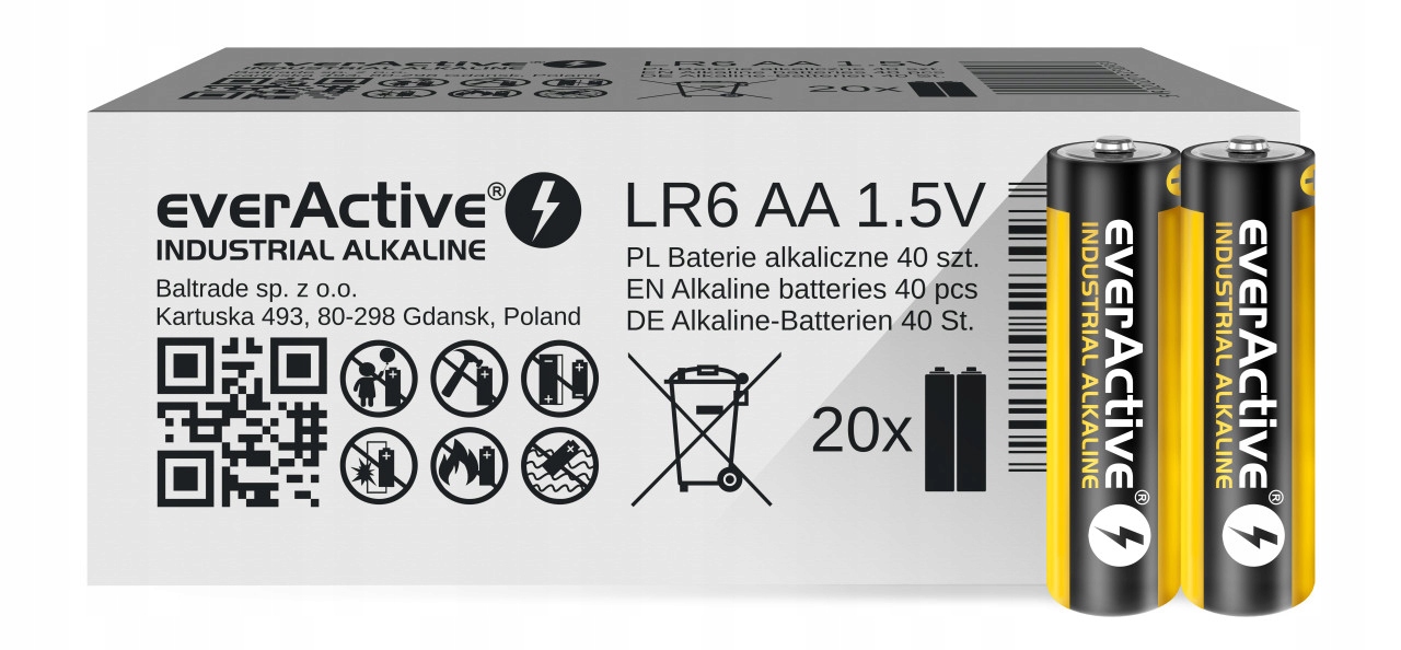Bateria LR6 / AA everActive Industrial (kartonik 40szt.)