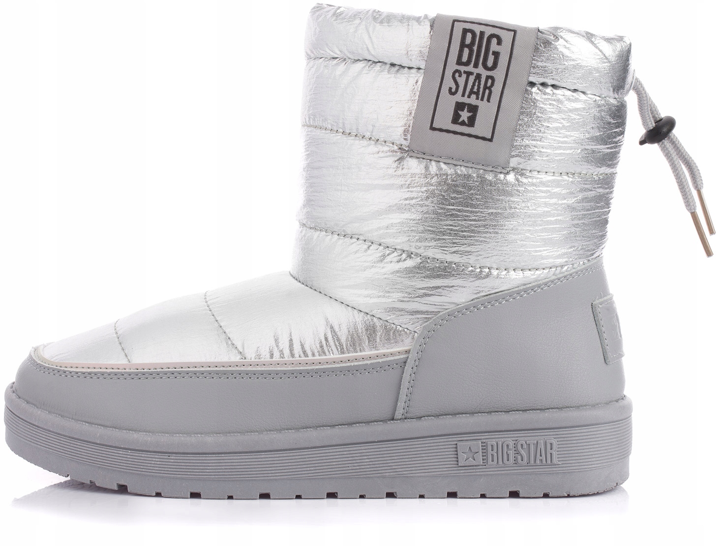 BIG STAR BUTY BOTKI ŚNIEGOWCE OCIEPLANE FUTERKIEM DAMSKIE SREBRNE r. 37 Marka Big Star