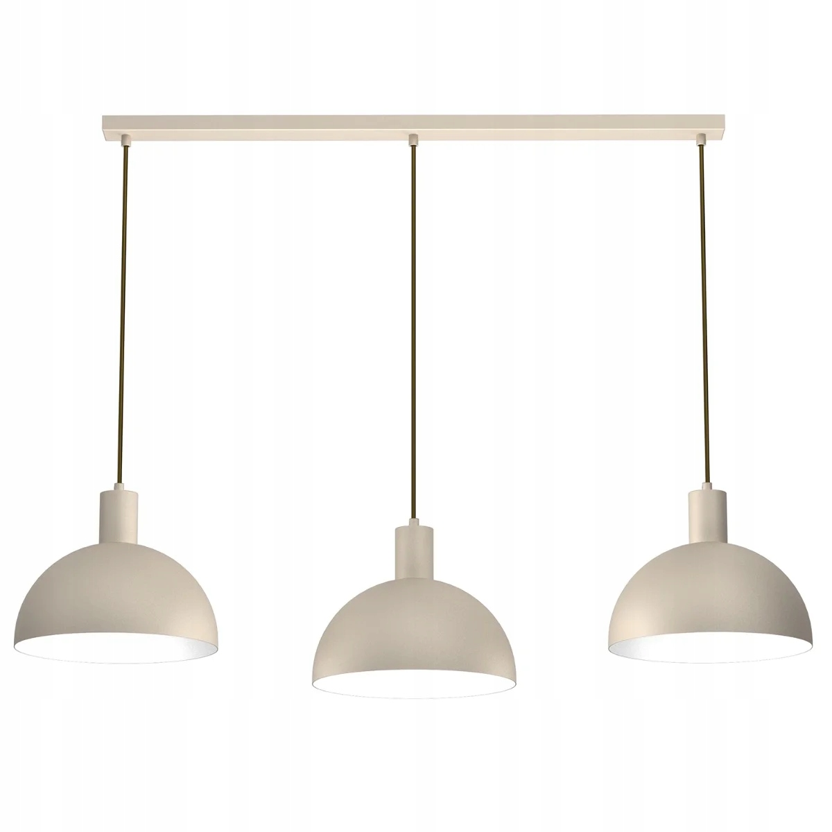 Minimalistická závesná lampa s trojitou krémovou lištou 114 nad stôl Luminex