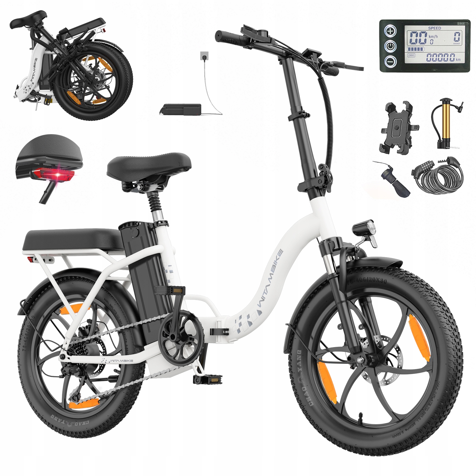 Elektrokolo dámské městské Witambike 48V 16AH 100KM 20" E-bike pánské