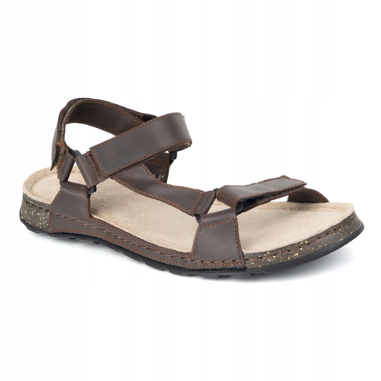 Pánské kožené sandály Wasak 0243W hnědé 41