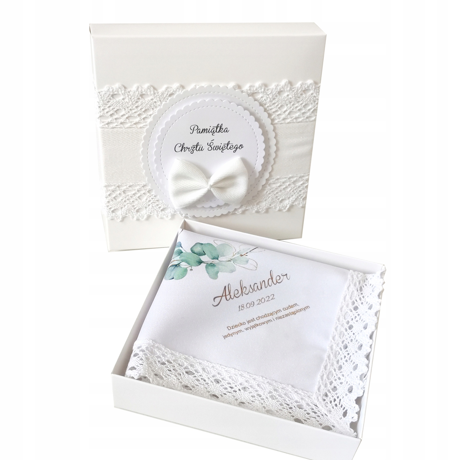 

Szatka Do Chrztu Boho Pudełko Na Szatkę Boho