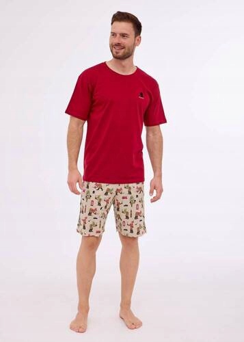 Cornette 326/275 Sherlock – Pánské pyžamo – Bordó