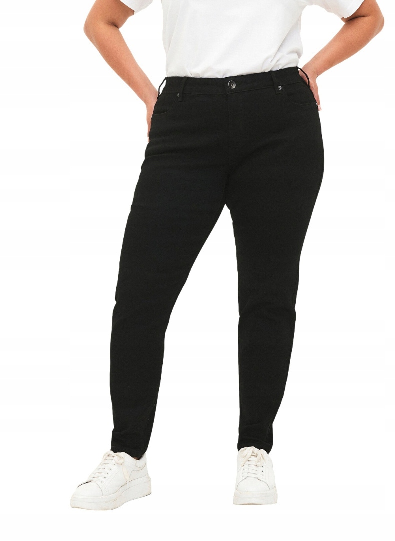 Plus Size Zizzi Klasické Černé Slim Fit Džíny 019B N82 52
