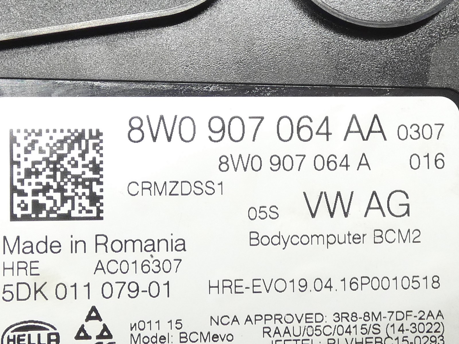 module control unit computer KOMFORTU BCM AUDI A4 B9 8W0907064AA