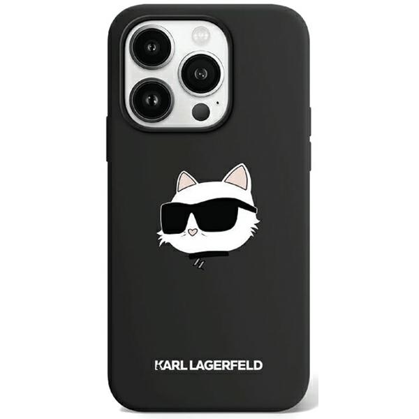 Karl Lagerfeld Silicone Choupette Head MagSafe Pouzdro pro iPhone 15 Pro, černé