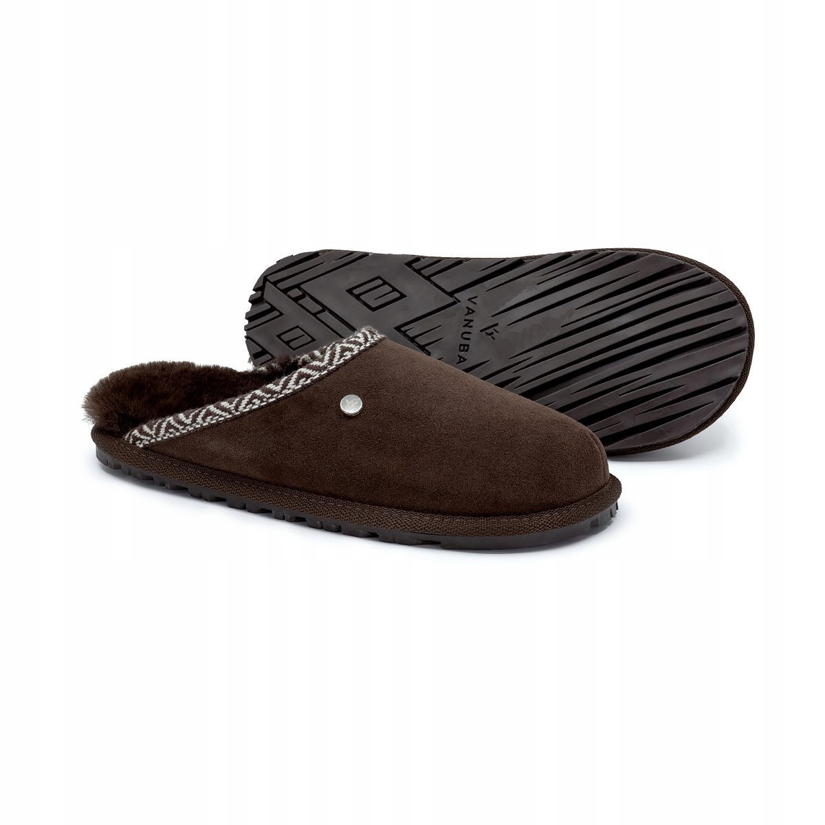 Dámské pantofle Horalské Pantofle Loutky Vlněné teplé Hnědé vel 36