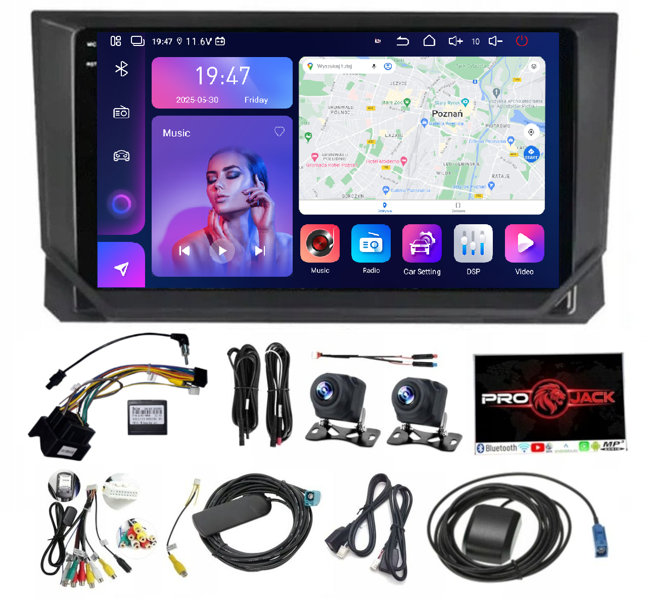 Rádio Navigácia Seat Ibiza V 2017-2023 Carplay Wifi Usb 8/256GB Modem Sim