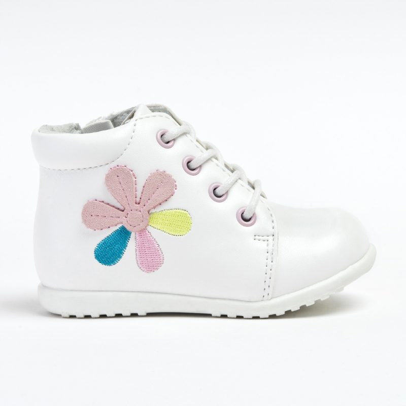 Trzewiki wew.SKÓRA lekkie miękkie SUWAK Wojtyłko Kolor biały